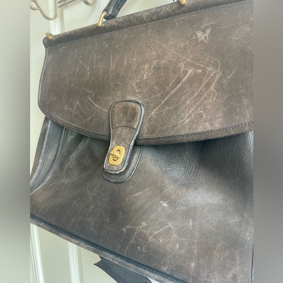 Vintage Coach Beekman 5266 Brown Leather Briefcase Bag With Detachable Strap - Picture 2 of 7